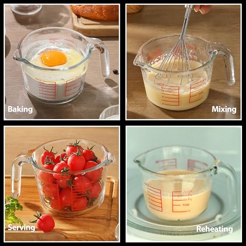 16 oz Glass Measuring Cup for Cooking & Baking - Heatproof Borosilicate