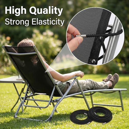 Heavy Duty Bungee Cords Replacement Kit for Outdoor Chairs - 4 Pack