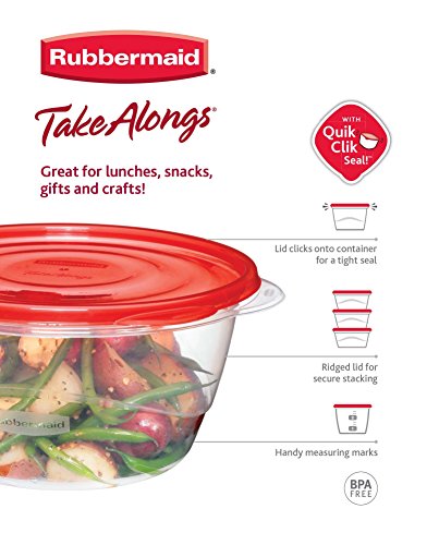 Rubbermaid TakeAlongs 2.9-Cup Square Food Storage Containers - 2 Count