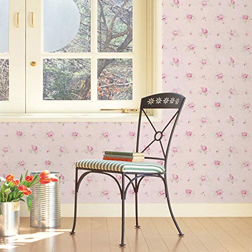 Self-Adhesive Pink Floral Shelf Liner - 17.7" x 78.7" Decorative Contact Paper