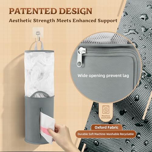 Extra Large Plastic Bag Holder Dispenser - Deep Grey (1 Pc)
