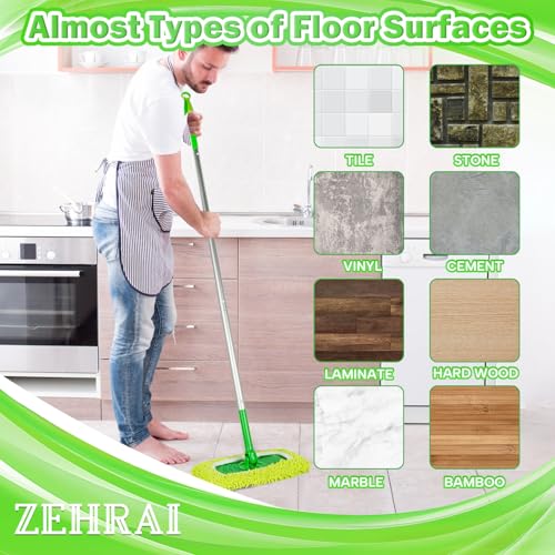 6 Pack Reusable Microfiber Mop Pads for Swiffer Sweeper - Machine Washable