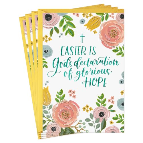 Hallmark Religious Easter Cards - 4-Pack with Foil Design