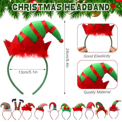 Christmas Elf Apron and Headbands Set - Xmas Elf Costume for Adults Women - 20 / Elf Variation