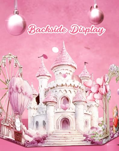 3D Pink Cats Wedding Card - Romantic Fairytale Congratulations
