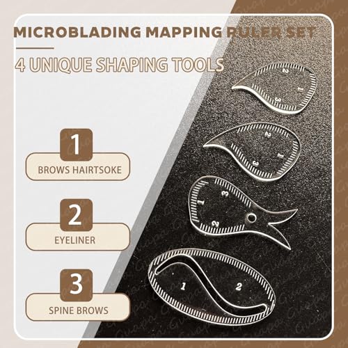 Guapa Eyebrow Shaping Stencil Kit with Mapping Pencils