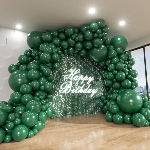 Dark Green Balloon Arch Kit - 125 Pcs Latex Balloon Garland for Party Decorations