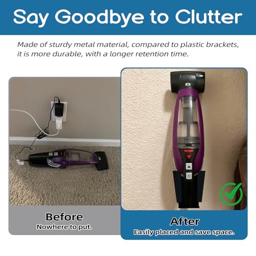 Metal Wall Mount Holder for Bissell Pet Hair Eraser Vacuum