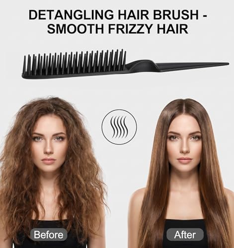 3 Row Hair Comb 2-Piece Set for Natural Curly Hair Detangling