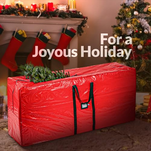 (Front-Load) 9ft Christmas Tree Storage Bag - Heavy Duty, Tear-Proof & Waterproof Tarp with Handles - Variation: 9ft Tarp
