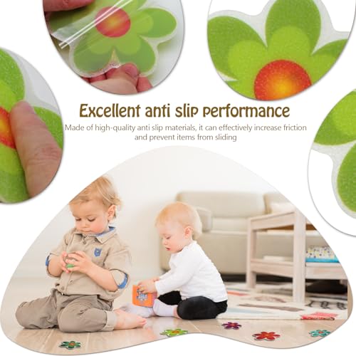 10 Non-Slip Bathtub Stickers - Adhesive Floral Decals for Safety