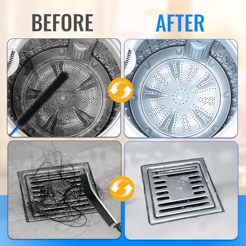 RUENVUE Black Dryer Vent Cleaner Kit - Extra Long Flexible Brushes for Lint Dust Pet Hair