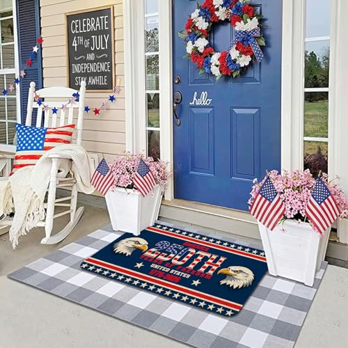250th Anniversary Patriotic Doormat - Non-Slip 30x17 Inch