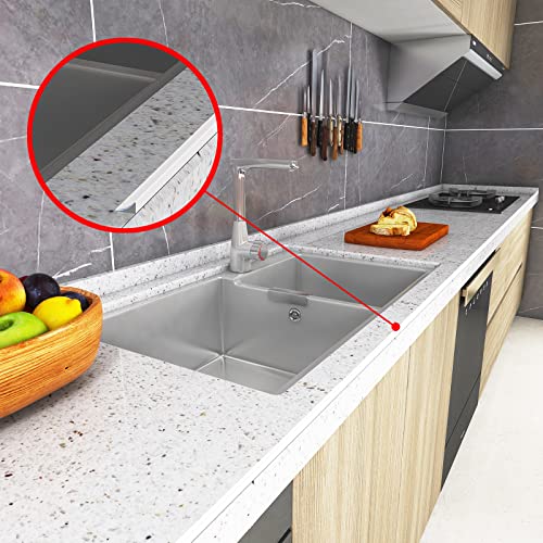 39-Inch White Shower Water Dam - Keep Countertops & Showers Dry