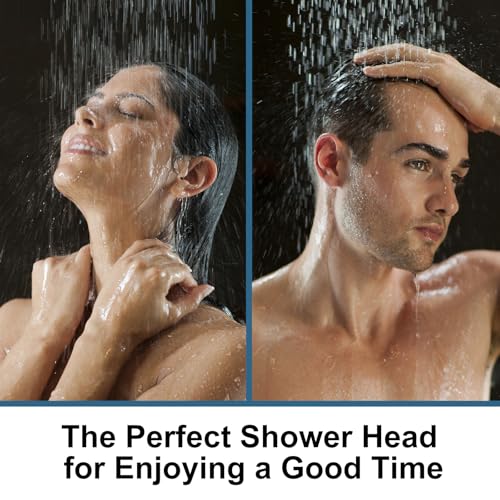 OFFO 6-Mode High Pressure Shower Head, 5-Inch Fixed Showerhead in Chrome