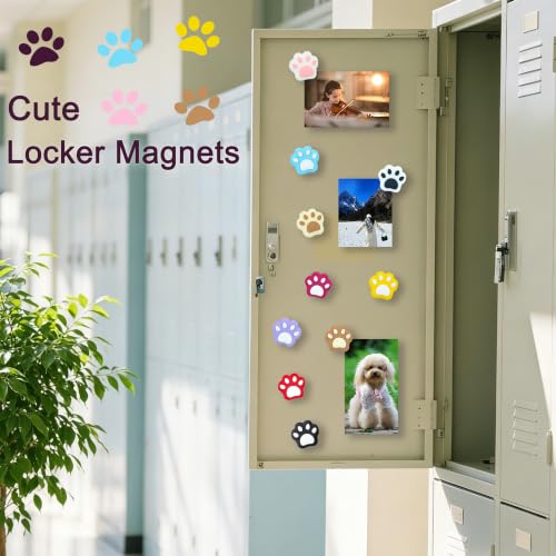 Cat Paw Print Fridge Magnets - 20pcs Colorful Cute Set