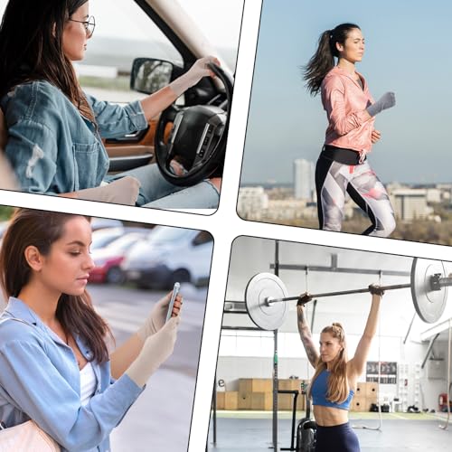 4 Pairs Sun Protection Gloves for Women - Fingerless, Non Slip, UV Protection for Gel Nail Lamp, Cycling, Running