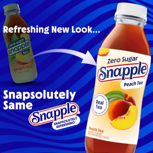 Snapple Zero Sugar Peach Tea - 16 fl oz Recycled Bottle