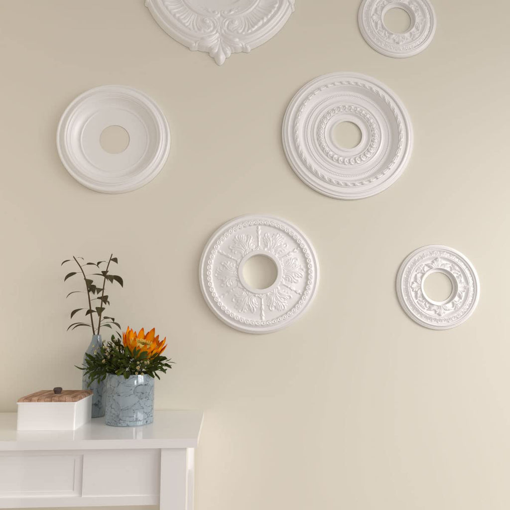 13 7/8"OD x 3 3/4"ID x 1 1/4"P Tirana Ceiling Medallion (Fits Canopies up to 4 3/4")