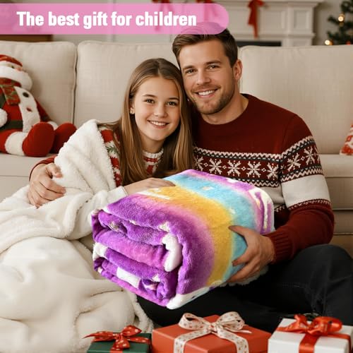 Unicorn Glow in The Dark Blanket for Kids - 40" x 60"