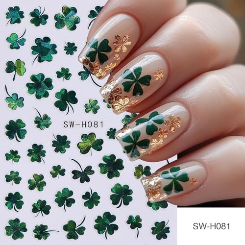 St. Patrick's Day Self-Adhesive Nail Art Stickers Shamrock 4-Pack