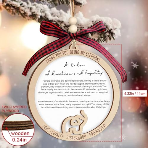 Elephant Ornament for Sisterhood & Friendship - Meaningful Gift