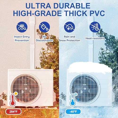 5" PVC Line Set Cover for Ductless Mini Split AC Systems