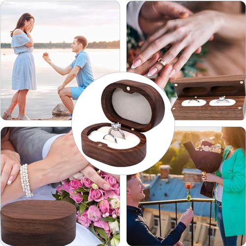 Handmade Wooden Ring Box for Engagement or Wedding - Rustic Design