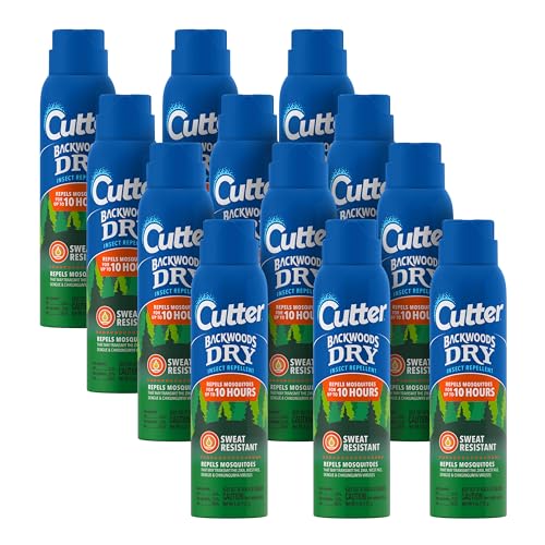 Cutter Backwoods Dry Mosquito & Insect Repellent Spray 4 Oz Pack of 12 – DEET 25%