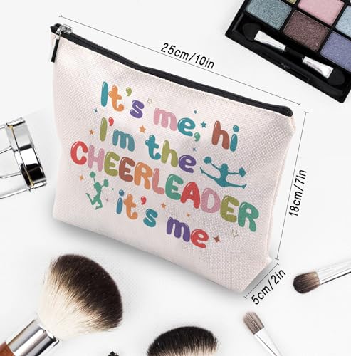 Cheerleader Makeup Bag Waterproof Canvas Cosmetic Pouch Cheer Gift