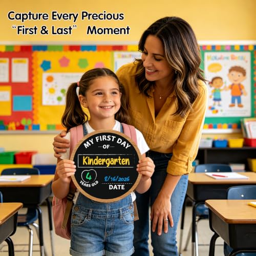 My First Day of School Double-Sided Reusable Sign – Kindergarten & Preschool Photo Prop