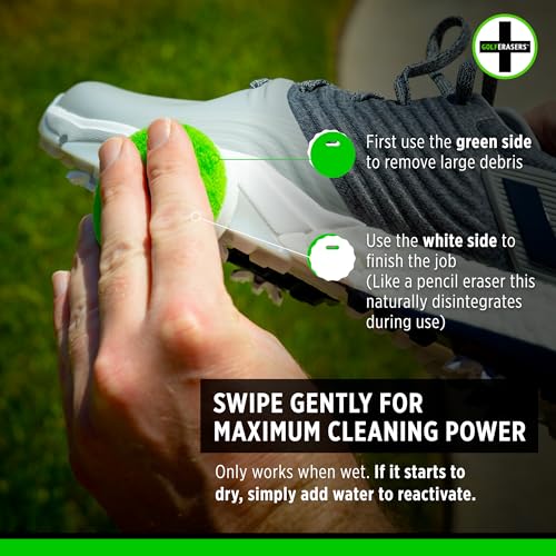 GolfERASERS Dual-Sided Cleaning Sponges - 12 Pack Refill for Golf Gear