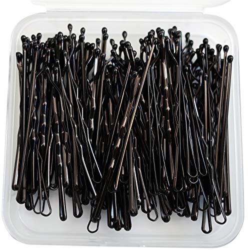 ScivoKaval Black Bobby Pins 100 Count with Storage Case