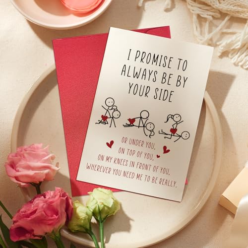 Funny Valentine's Day Card for Couples - 8x5.3 Inch