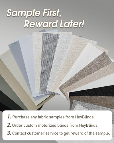 HeyBlinds Blackout Roman Shades Fabric Samples - Smart & Customizable