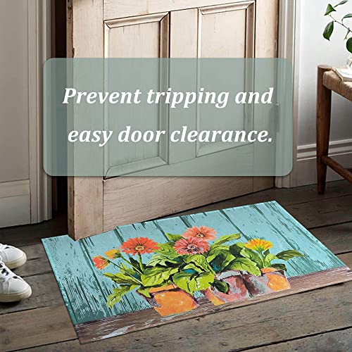 Spring Floral Door Mat 17x30 - Non-Slip Welcome Decor