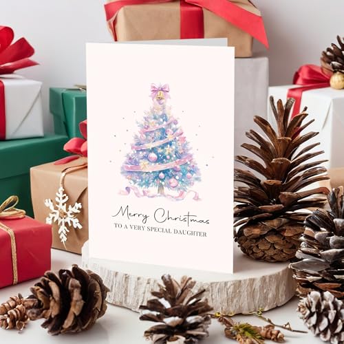 Merry Christmas Card for Daughter - Heartfelt Xmas Gift from Parents