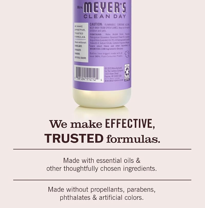 Mrs. Meyer's Clean Day Lilac Room Freshener, 8 Fl Oz (Pack of 3)