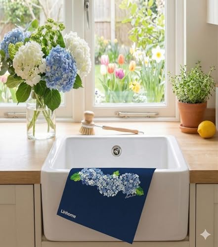 Hydrangea Swedish Dishcloth - Reusable Super Absorbent Sponge Cloth