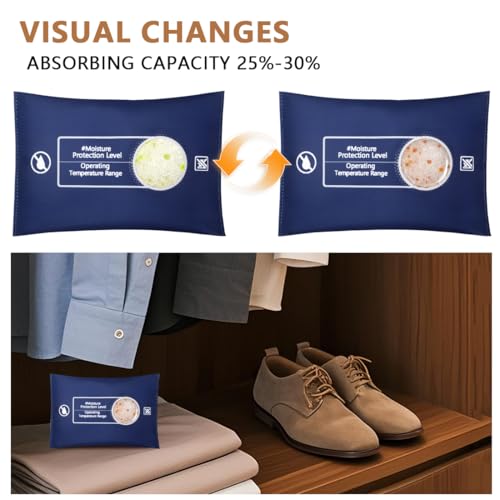 VPOOZZ 2-Pack 400g Rechargeable Silica Gel Desiccant Moisture Absorbers