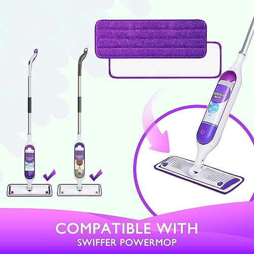 Reusable Microfiber Mop Pads for Swiffer PowerMop - 4 Pack