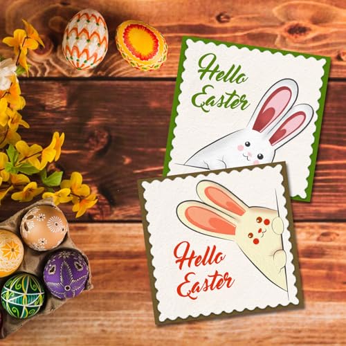 Easter Clear Stamps - Cute Bunny & 'Happy Easter' Designs