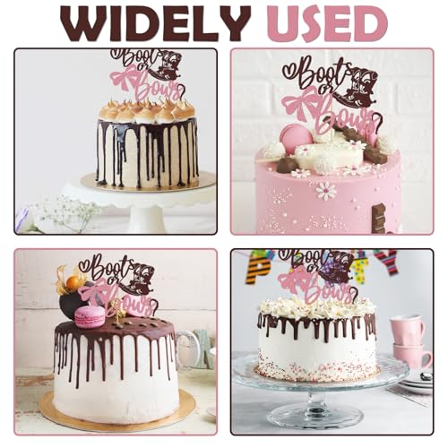 Boots or Bows Cake Topper for Gender Reveal & Baby Showers