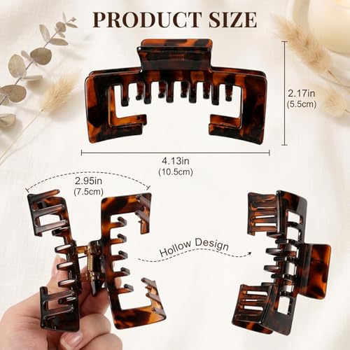 ZHYACPA 6-Piece Hat Claw Clip for Women - Large Non-Slip Hair Clips for Baseball Caps