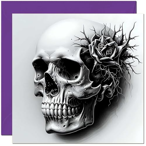 Gothic Skull Birthday Card - Premium Eco-Friendly 145mm