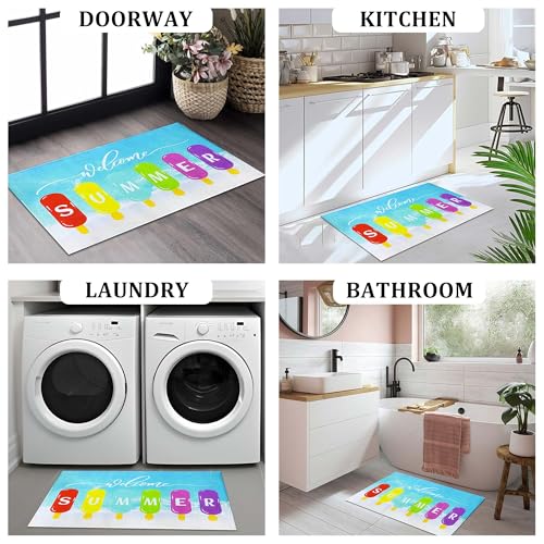 Summer Decorative Doormat 17"x30" - Non-Slip & Washable