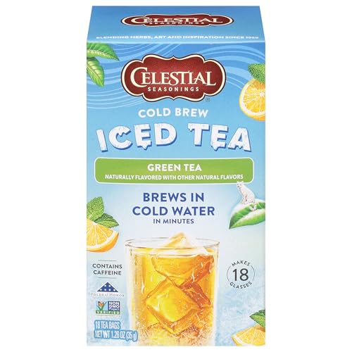 Celestial Seasonings Cold Brew Green Iced Tea, 18 Count Box