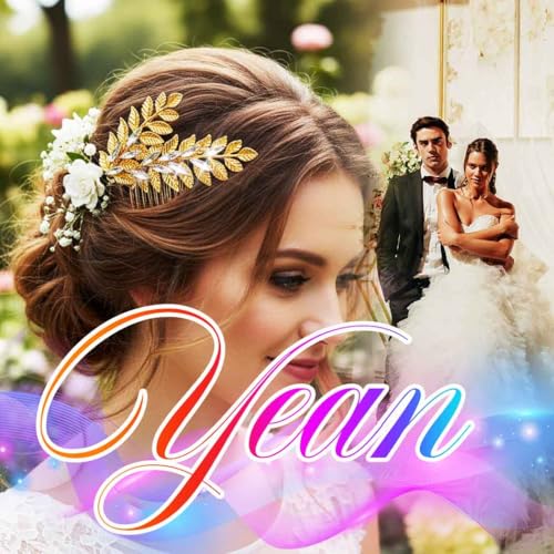 Yean Gold Leaf Laurel Bridal Hair Comb Crystal Wedding Hair Piece