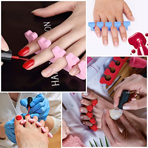 Tuojecuk 10pcs Soft Sponge Toe Separators for Pedicure and Nail Polish