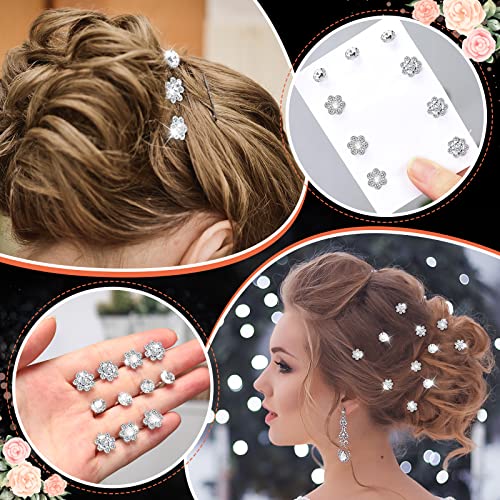 60-Piece Pearl and Rhinestone U-Shape Hair Pins for Bridal Wedding Updos